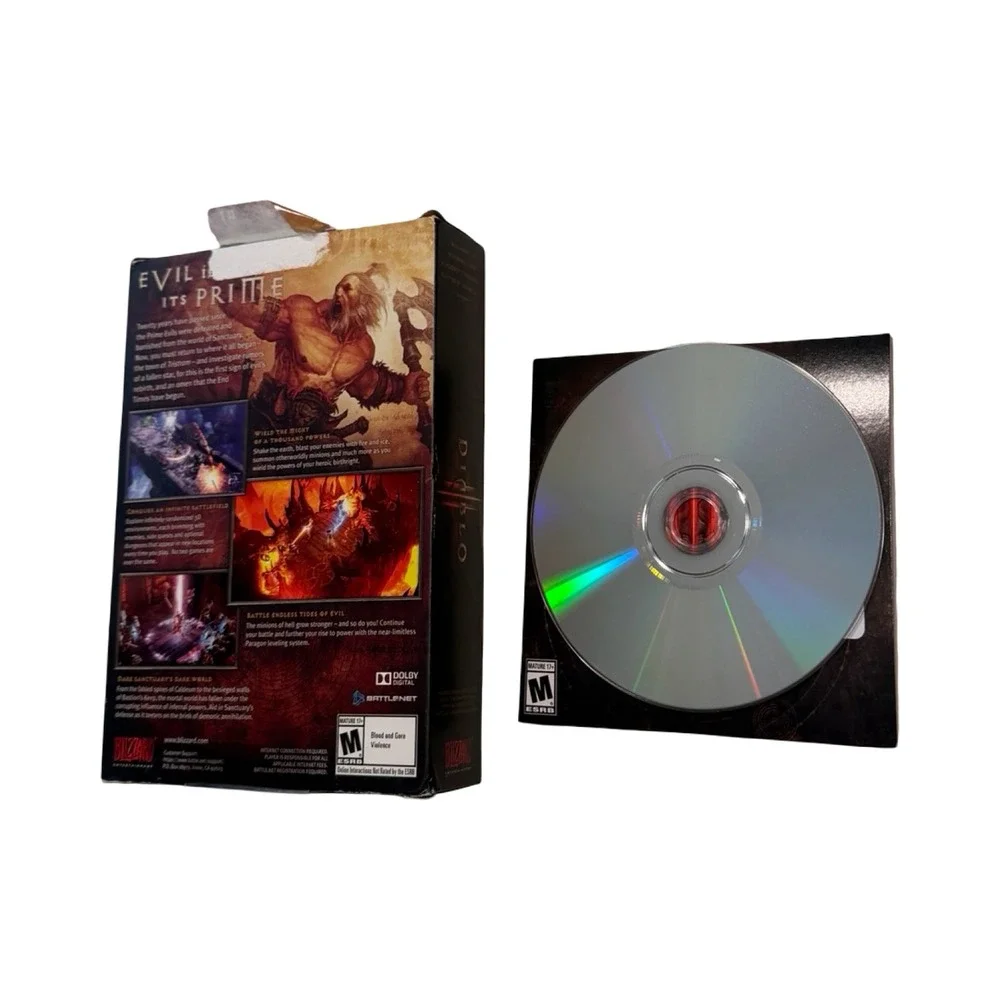 Diablo III PC Mac Game Blizzard Entertainment 2012‎ Box DVD Manual Guest Passes